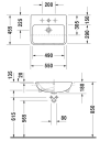 Duravit Me By Starck Servant f/frembygg. 550x455, 1 blanderhull, Wondergliss