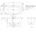 VILLEROY & BOCH NEXUS BADEKAR 171X77 FOR INNBYGGING HVIT ALPIN