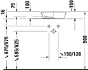 Duravit Cape Cod Toppmontert servant 400x360 mm, u/bl.hull, u/overløp, Hvit