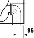 Duravit D-Neo Gulvstående BTW toalett 370x580 mm, Rimless, Hvit