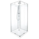 Porsgrund Showerama 10-5 Comfort 90x90 cm, hvit profil, klart glass