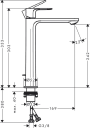 Hansgrohe Rebris S Servantbatteri 240 CoolStart, m/oppløftventil, Krom