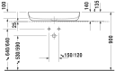 Duravit Luv Toppmontert servant 800x400 mm, Grå Matt