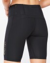 2xu Light Speed Mid-Rise Compression Shorts Dame Black/Gold Reflective S