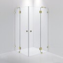 INR Iconic Nordic Rooms Dusjhjørne ARC 16 Måltilpasset Brushed Brass / Opal Klart Glass