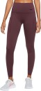 Nike Dri-Fit Go High Waist Tights Dame Burgundy Crush/Black S