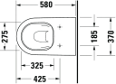 Duravit D-Neo Gulvstående BTW toalett 370x580 mm, Rimless, Hvit m/HG