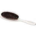 Lenoites Hair Brush Wild Boar With Pouch And Clean White