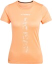 Adidas Terrex Agravic Trail Running T-Shirt Dame Amber Tint M