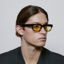 A. Kjærbede Bror Sunglasses Black Yellow KL2108-BY