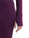 ICEBREAKER Women's Zoneknit 200 Long Sleeve Crewe S  Nightshade/Electron Pink/Cb