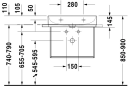 Duravit DuraSquare servant, 60x47 cm, hvit