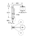 Grohe Rainshower 210 dusjsystem Ø210 mm, uten blander, Krom