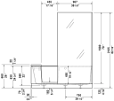 Duravit Dusj + badekar for nisje 1700x750 mm, med panel