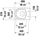 Duravit No.1 Gulvstående toalett 370x480 mm, Rimless, Hvit