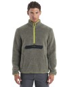 Icebreaker Icl Realfleece Sherpa Ls Half Zip Herre Loden/Black/Bio Lime/Cb L