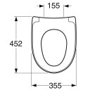 Gustavsberg Nautic H WC-sete svart, med hengsel