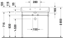 Duravit Vero Air Møbelservant 800x470 mm, 1 bl.hull, m/overløp, Hvit