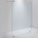 INR Iconic Nordic Rooms Dusjvegg ARC 43 Måltilpasset Brushed Brass / Klart Glass