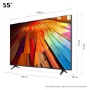 Lg 55Ut80006la - 55" Diagonalklasse Ut80 Series Led-Bakgrunnsbelyst Lcd Tv - Smart Tv - Webos - 4K Uhd (2160P) 3840 X 2160 - Hdr - Direct Led