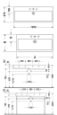 Duravit Vero Møbelservant 1200x470 mm, 3 blanderhull