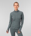 Johaug Vision Wool Seamless Midlayer Jacket Dame Green/Blue XS/S