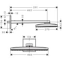 Hansgrohe Rainmaker Select Hodedusj 460 460x270 mm, 1jet, EcoSmart, Hvit/Krom