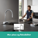 Hansgrohe Aquno Select M81 kjøkkenbatt. Med uttrekkbar tut og dusj, Krom