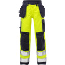 Fristads 2589 Håndverksbukse, HiVis kl.2 Dame, Str. C44, Gul/Blå