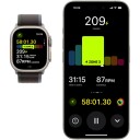 Apple Watch Ultra 2 - 49 mm - titan - smartklokke med Alpine Loop - tekstil - oliven - båndbredde: M - 64 GB - Wi-Fi, LTE, UWB, Bluetooth - 4G - 61.4 g