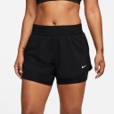 Nike One Dri-Fit 2-In1 Mid Rise 3" Shorts Dame Black/Reflective Silv M