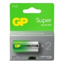 GP Super Alkaline Batteri C/LR14/14A 2-pakk