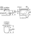 Grohe Euro Vegghengt toalettpakke Rimless med myktlukkende sete og lokk