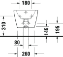 Duravit D-Neo Vegghengt bidet 370x540 mm, Hvit m/WG