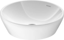 Duravit D-Neo Toppmontert Servant 400x400 mm, u/bl.hull, u/o.l, Hvit