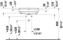 Duravit No.1 Delvis nedfelt Servant 550x460 mm, 1 bl.hull, m/o.l, Hvit