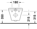 Duravit DuraStyle Vegghengt toalett 370x620 mm, Rimless, Hvit m/HG