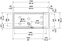 Duravit Dusj + badekar for nisje 1700x750 mm, med panel