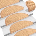 vidaXL Selvklebende trappematter sisal-utseende 15 stk 56x20cm oransje