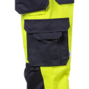 Fristads 2589 Håndverksbukse, HiVis kl.2 Dame, Str. C44, Gul/Blå