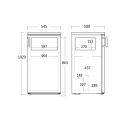 Scandomestic kombiskap hvit 150L SKB182WE