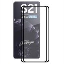 Samsung Galaxy S21 5G Hat Prince Full Size Beskyttelsesglass 2 Stk. Svart Kant