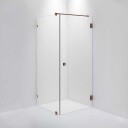 INR Iconic Nordic Rooms Dusjhjørne ARC 13 Original Brushed Bronze / 90x80cm Klart Glass