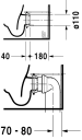 Duravit Darling New Gulvstående toalett 370x630, Wondergliss u/ sisterne og sete