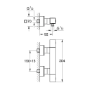 Grohe Grohtherm Cube dusjtermostat Krom