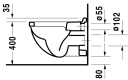 Duravit Starck 3 Vegghengt toalett 365x540 mm, Hvit med HygieneGlaze