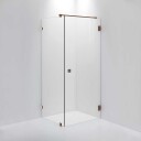 INR Iconic Nordic Rooms Dusjhjørne ARC 13 Original Brushed Stainless / 80x90cm Klart Glass