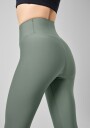 Graphic High Waist Tights, Dusty Green Grøn 38