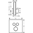 Hansgrohe ShowerSelect termostat Med 2 uttak, Hvit Glass/Krom