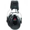 3M Peltor WorkTunes Pro HRXS220A - Hodetelefoner med radio - hodebånd - kablet - 3,5 mm jakk - svart